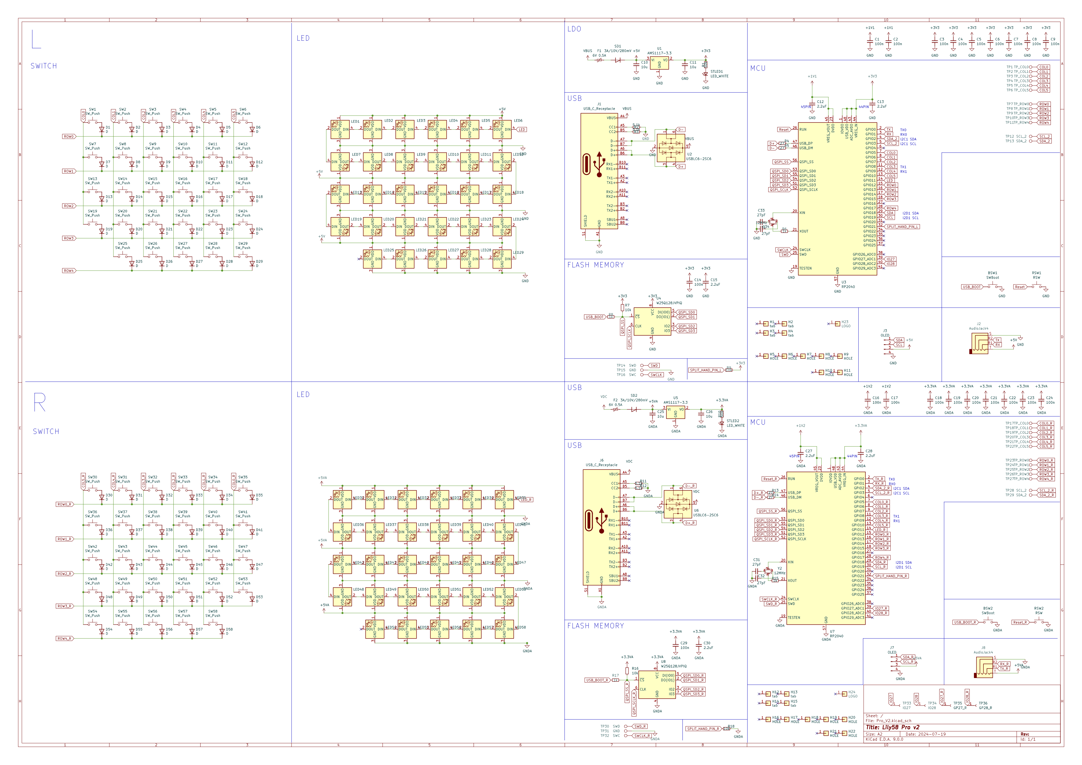 Lily58 Pro v2 Schematics